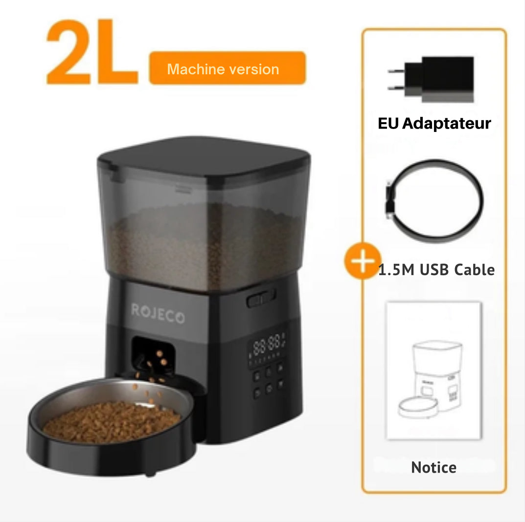 Distributeur automatique de croquettes pour chat
