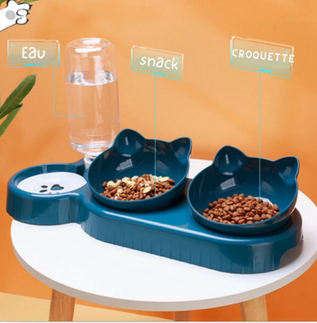 Gamelle 3 en 1 pour Chat