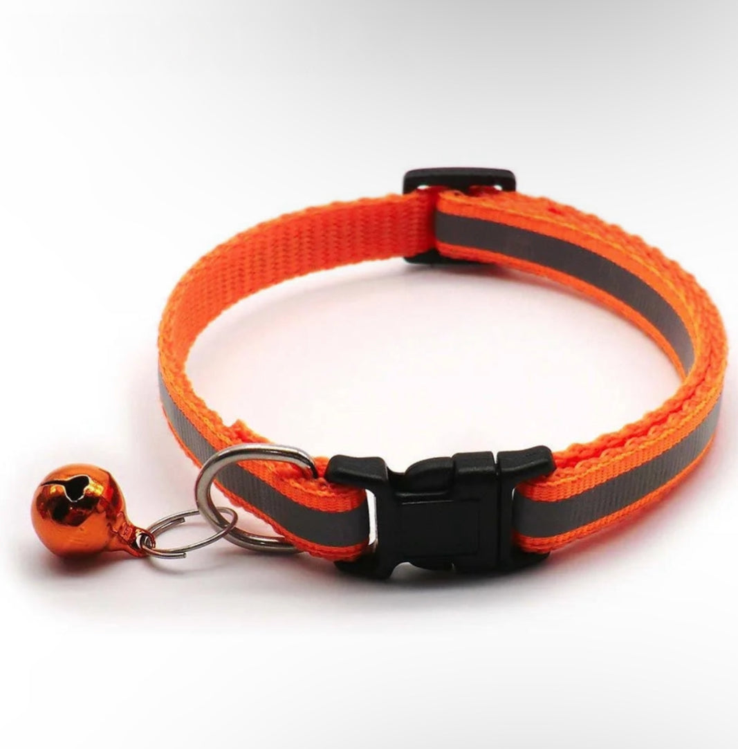 Collier réfléchissant avec clochette