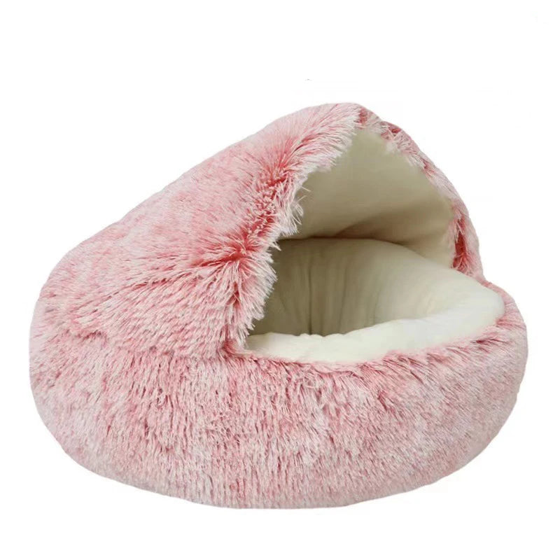 Lit douillet en peluche pour chat