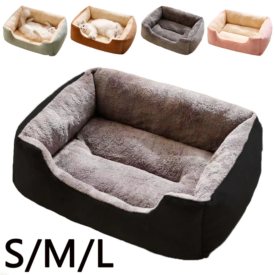 Lit douillet en peluche pour chat