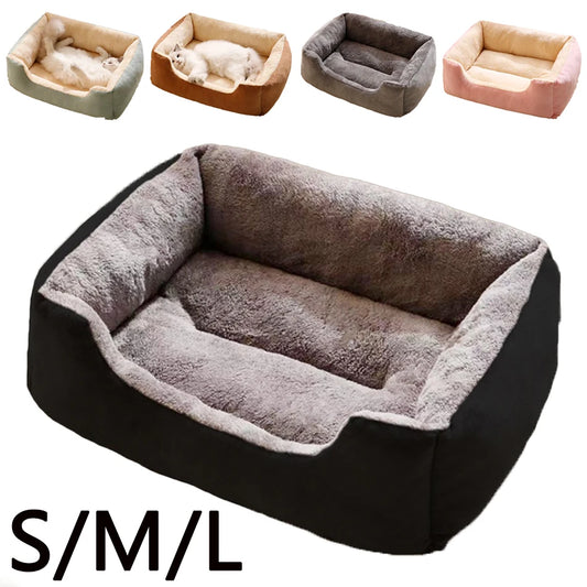 Lit douillet en peluche pour chat