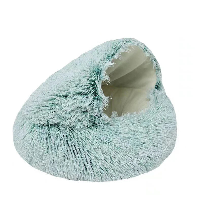 Lit douillet en peluche pour chat