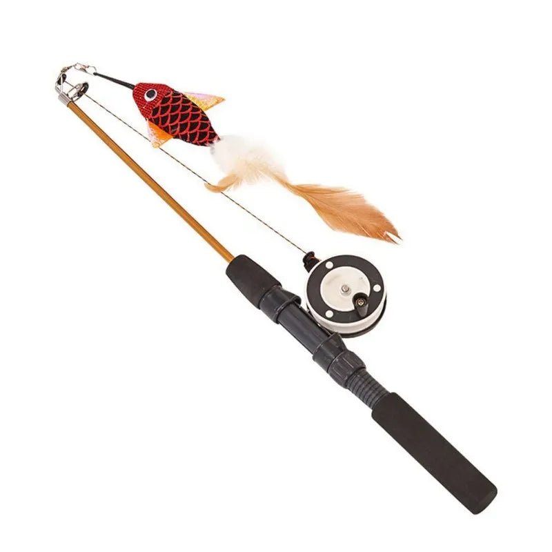 Canne à pêche pour chat