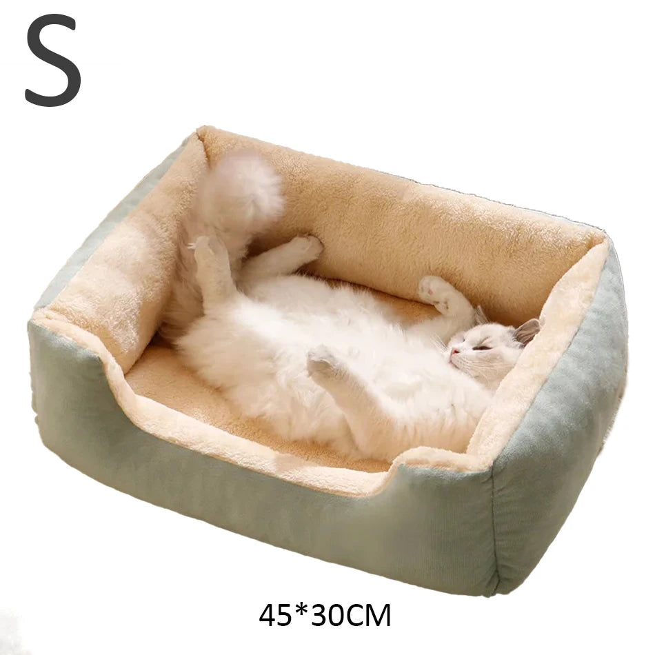 Lit douillet en peluche pour chat