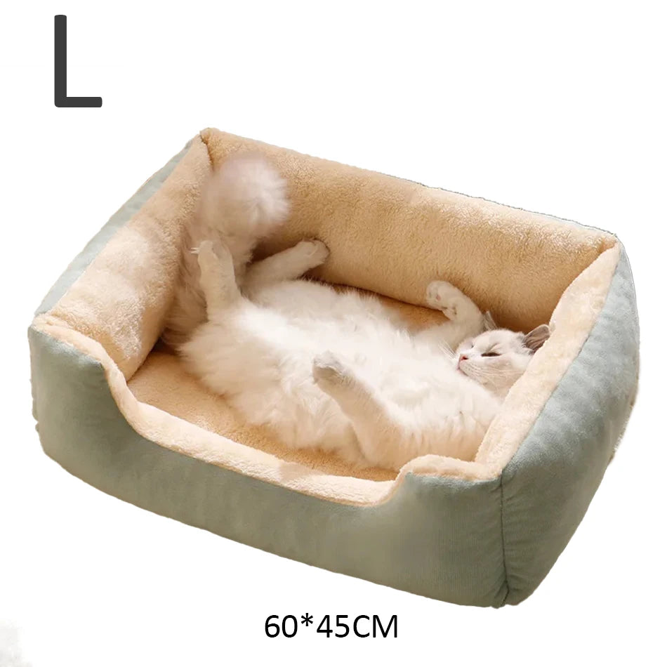 Lit douillet en peluche pour chat