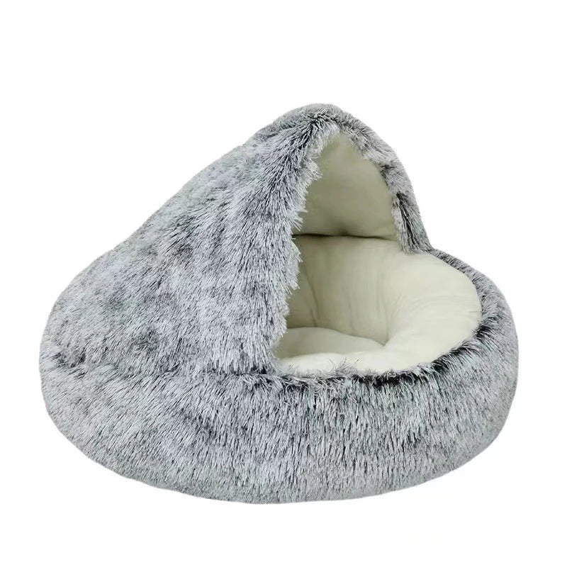 Lit douillet en peluche pour chat
