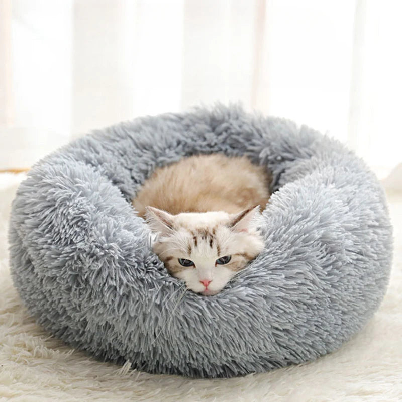 Nid douillet en peluche pour chat