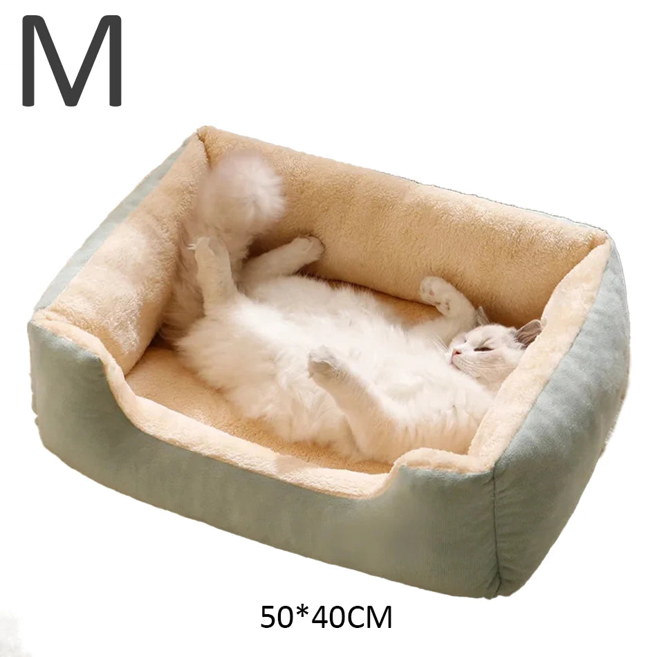 Lit douillet en peluche pour chat
