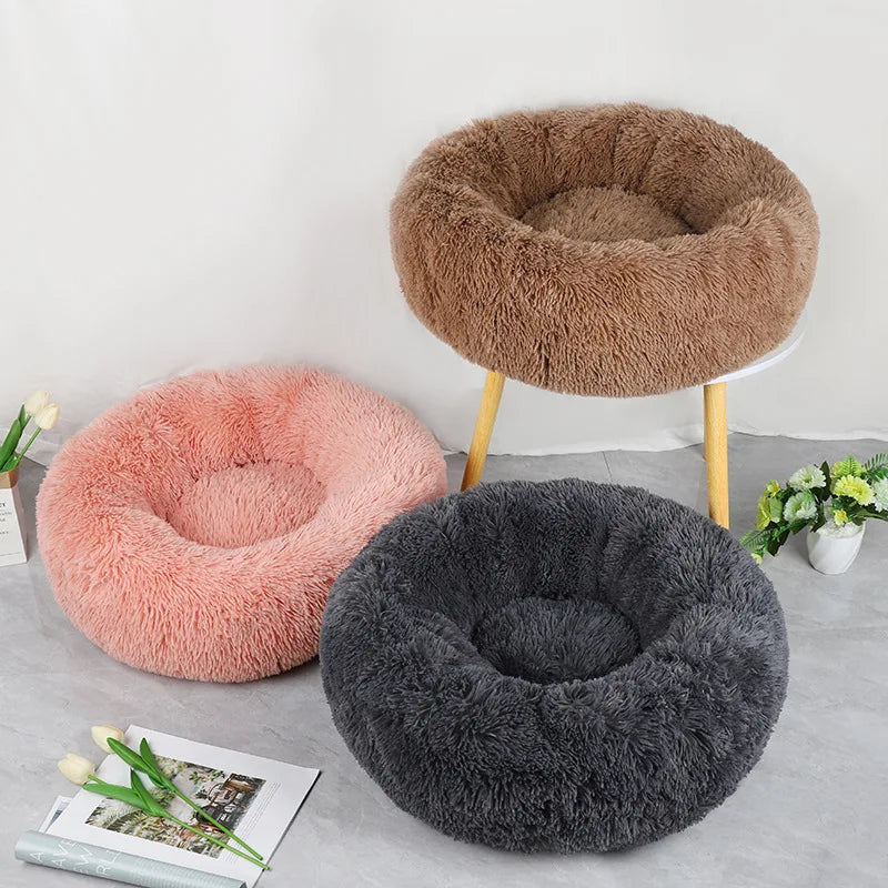 Nid douillet en peluche pour chat